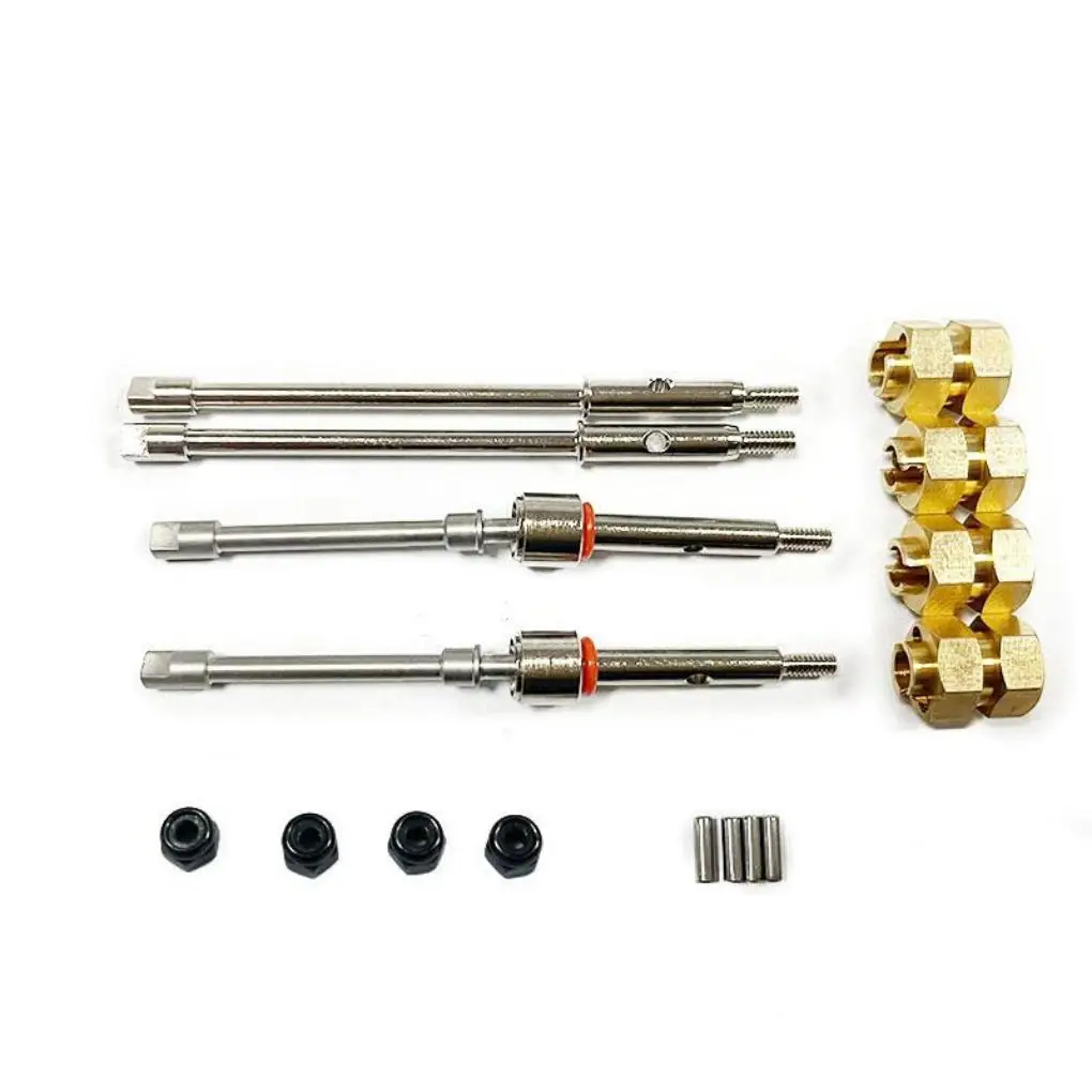 

RCGOFOLLOW Front And Rear Axle CVD Shaft Easy To Use Rc Front And Rear Axle CVD Shaft For 1 24 Axial SCX24 Crawler Silver