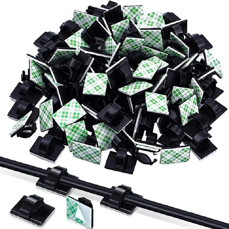 30pcs Cable Organizer Clips Cord Holder Desktop Workstation Wire Manager USB...