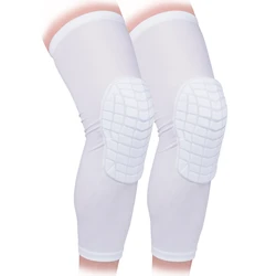 2pcs Knee Sleeve Long Leg Sleeves Braces for Basketball and All Contact Sports, Kids Youth and Adult