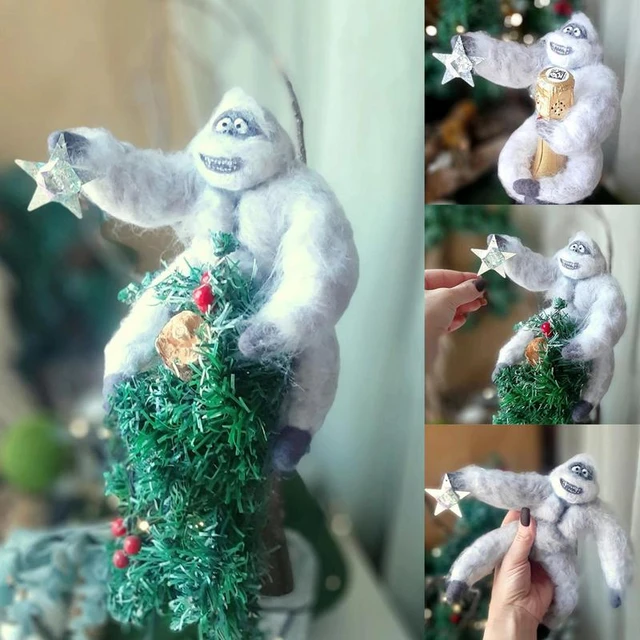 Ornement d'arbre de Noël en peluche, bonhomme de neige abominable fait à la  main - AliExpress