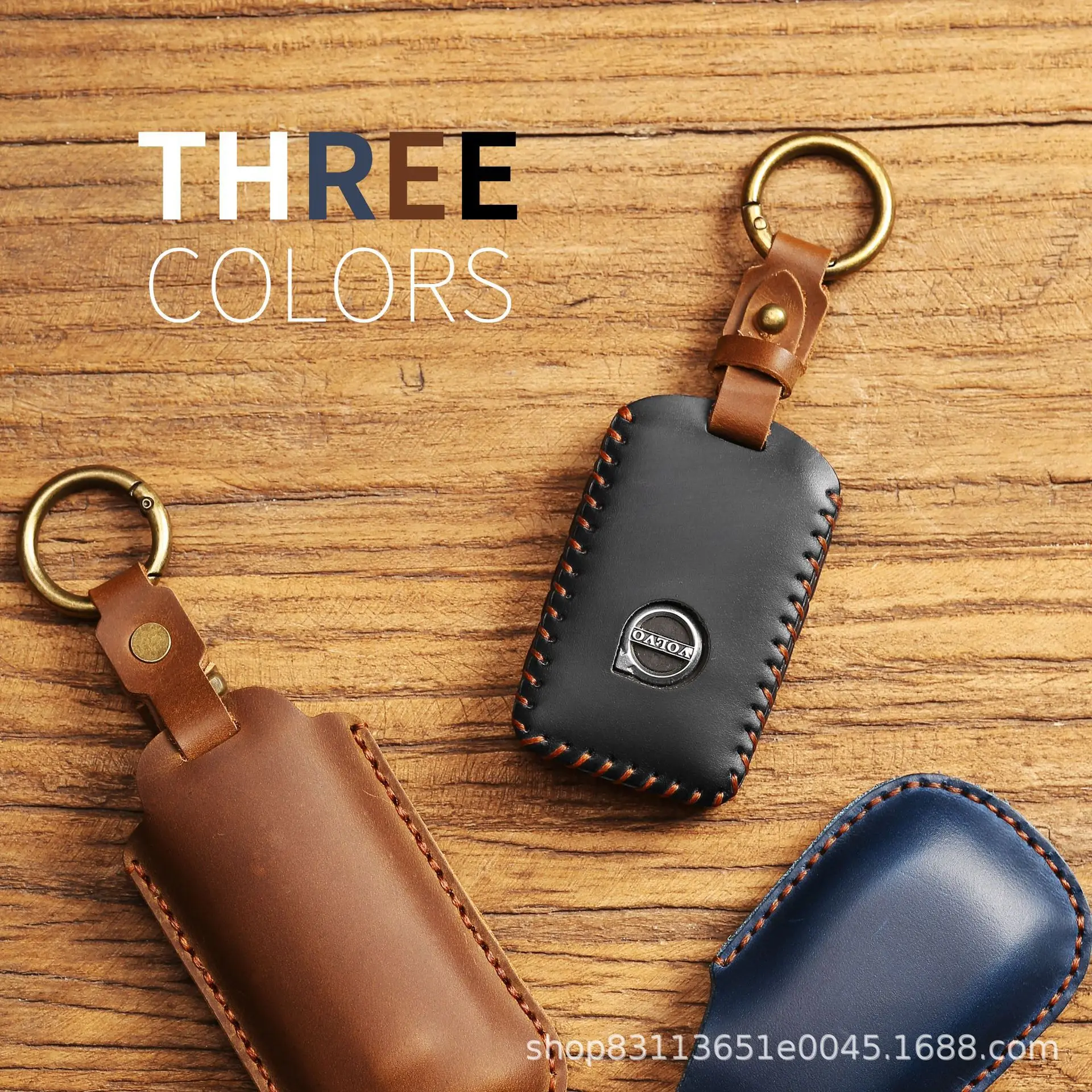 Premium Leather Car Key Fob Holder - Handcrafted with Customizable Keychain