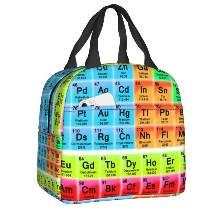 

Periodic Table Elements Thermal Insulated Lunch Bag Science Chemistry Chemical Resuable Lunch Container Multifunction Food Box