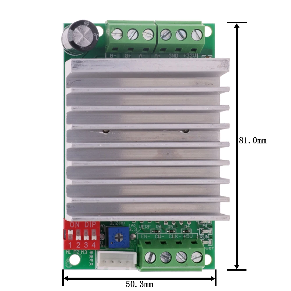TB6600 Single Axis Two Phase Hybrid Stepper Motor Driver Controller Board Module with Short Circuit Protection 4.5A DC 10-45V