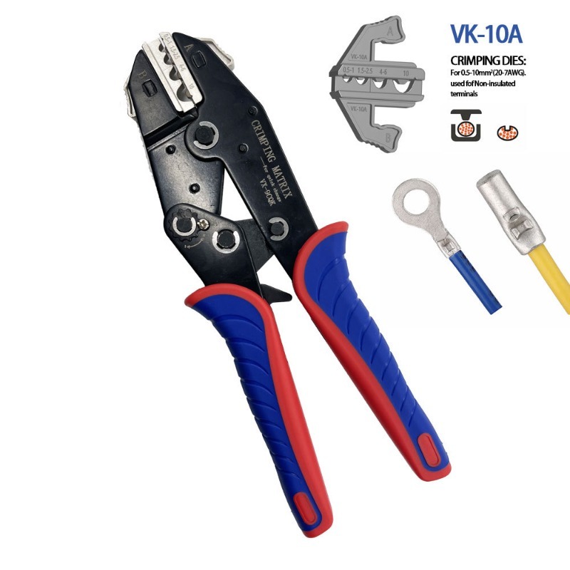 9 Inch VK-10A Multi-functional Quick-change Crimping Pliers OT / UT Cold-pressing Terminal Connectors Power Pins