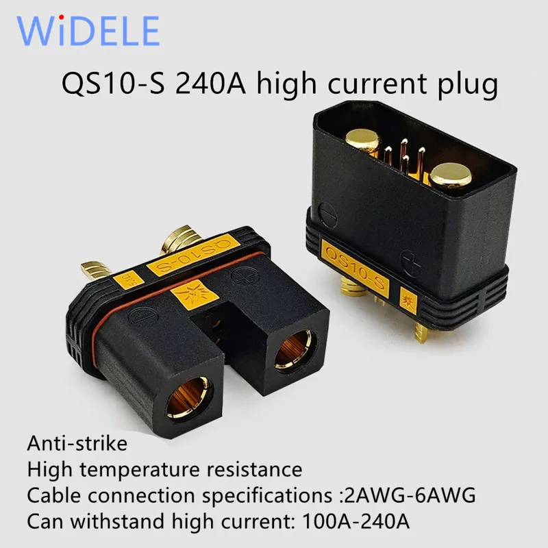 Description Picture 2 of itemQS10-S Anti-spark Large Current Male Female Gold Plated Battery Connector for RC Toys Drone Charger Automobile Power Supply