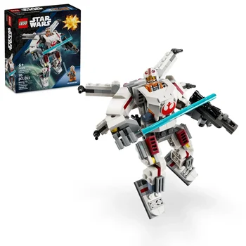 LEGO Star Wars Luke Skywalker X-Wing Mech with Luke Skywalker Toy Building Set for Kids Ages 6+ Birthday Gift 75390 195 Pieces
