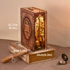 CUTEBEE Book Nook House Miniature Kit Eternal Bookstore Bookend Sailing Memory Wooden Book Shelf Insert Light Model For Kid Gift 5