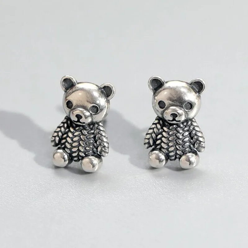 Girls' Panda Push Back Sterling Silver Earrings - in Season Jewelry