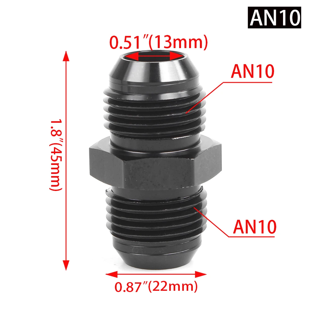 RASTP-Car Oil Cooling Tubing Outer Wire Connection Adapter Aluminum Alloy Joint Oil Cooling Reducing AN6-AN10 RS-HR029