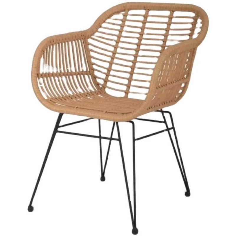 

Outdoor table and chair patio, outdoor rattan tea table, rattan chair, balcony, creative table and chair combination