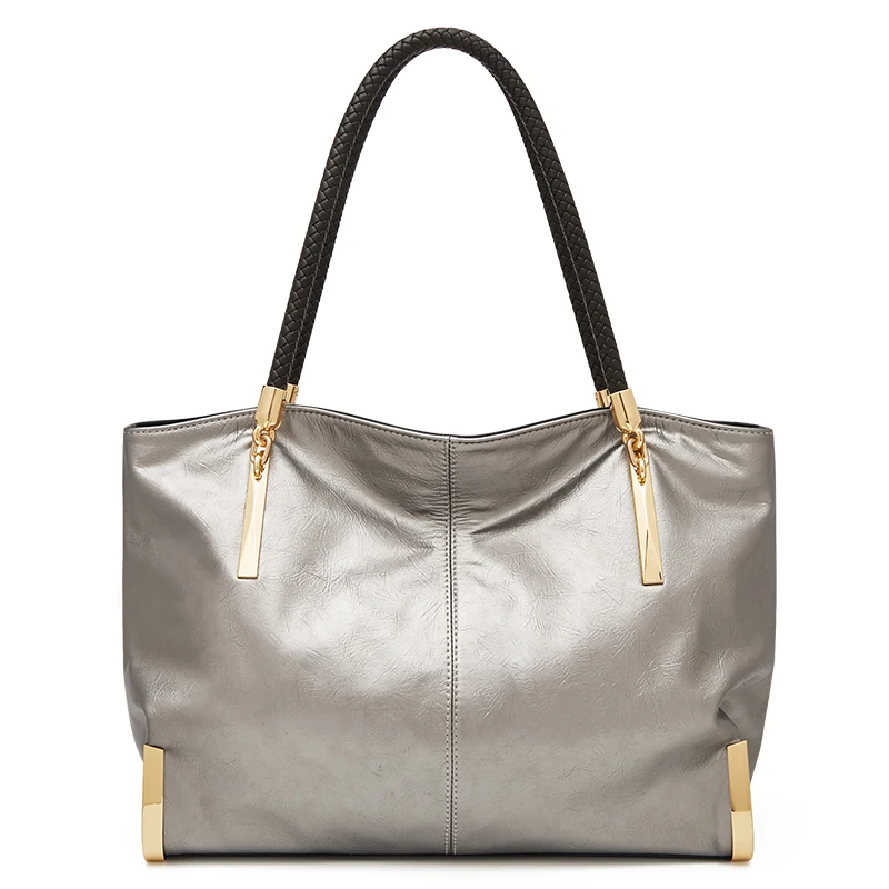 thumbnail image 1 of Bolso de mano elegante de piel de vaca de la marca FOXER para mujer, bolso de hombro para mujer, bolsos de mano de lujo de gran capacidad con cremallera y asa superior, 1 of 5