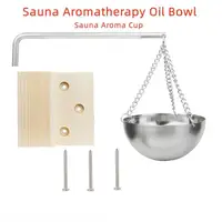 ChuHan 12/20cm Sauna Aromatherapy Oil Bowl Sauna Aroma Cup Bowl Stainless Steel Essential Oil Holder Sauna Steam Room Accessorie 1