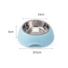 Stainless Steel Pet Feeding Bowl Non-slip Durable Pet Tableware Washable Dog Food Water Dish Cat Bowls With Heart-Shaped Pattern 5
