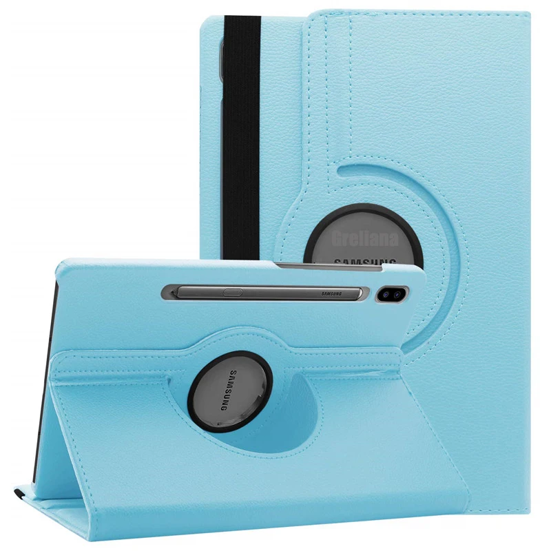Tablet Case For Samsung Galaxy Tab S6 10.5 T860 T865 360 Rotating Folio Flip Stand Pu Leather Cover
