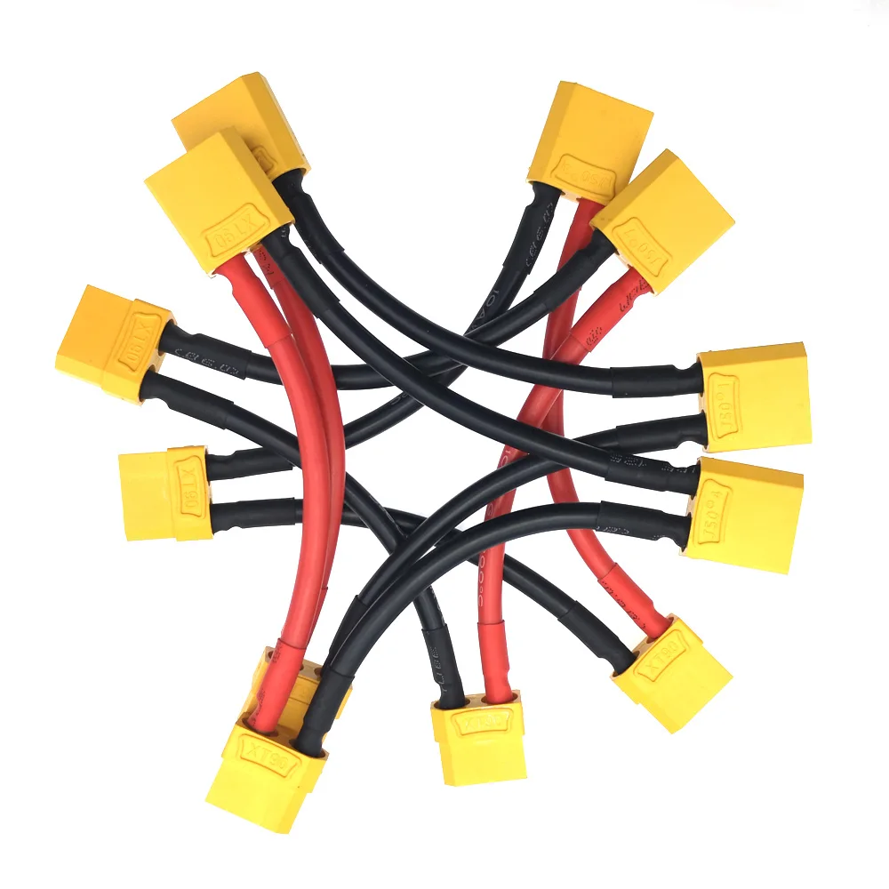XT90 1 Stecker auf 2 Buchsen Verbinder 1 Buchse auf 2 Stecker 10AWG Batterieadapter Y-Form RC Helikopter Verbindungskabel – Detail 9