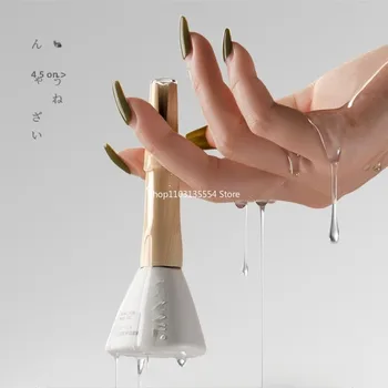 Nuovo Gel Base/Top Coat per Unghie 15ml, Gel Funzionale Effetto Vetro Temperato, Gel Peel-Off per Sfumature, Nail Art per Strumenti da Salone