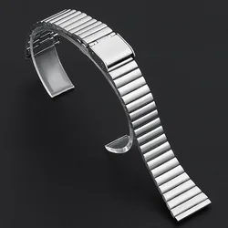 Stainless Steel Adjustable Metal Watch Band Bracelet - 14mm (Silver)