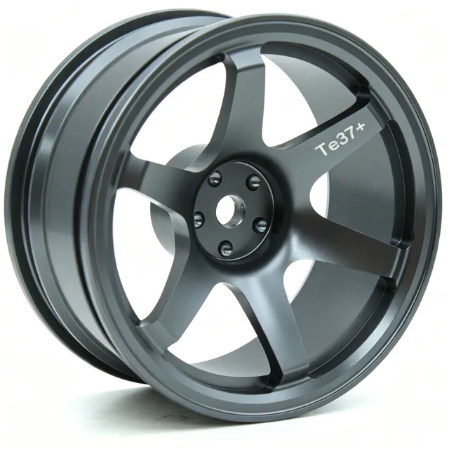 TxxRcss 1/10 RC Drift Tires And Aluminum Wheels Rims Rally Racing Tyres 12mm Hex for 1:10 Scale On Road Touring Street Car Tamiy 6