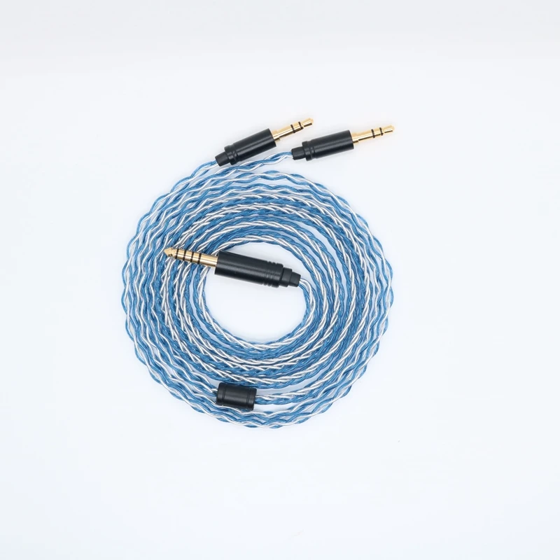 

XINHS 8 Cores Copper Plated Silver Replacement Headphones Cable For Hifiman Sundara Ananda HE1000se HE6se HD600 HD650