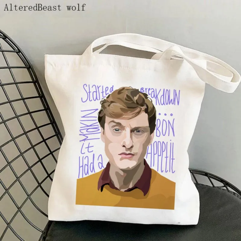 Women Shopper bag Night In The Woods Poster Printed CanvasTote Bag Harajuku Shopping Canvas Shopper Bag girl Tote Shoulder Bag