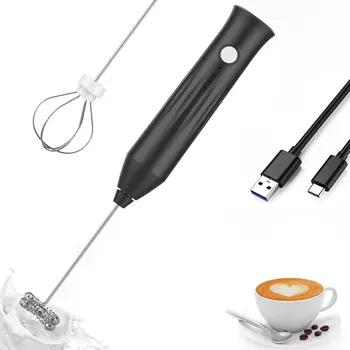 MINI Montalatte USB ricaricabile 3 velocità Schiuma Maker Frusta per caffè Mixer Manico elettrico Frullatore Frullino per le uova 1