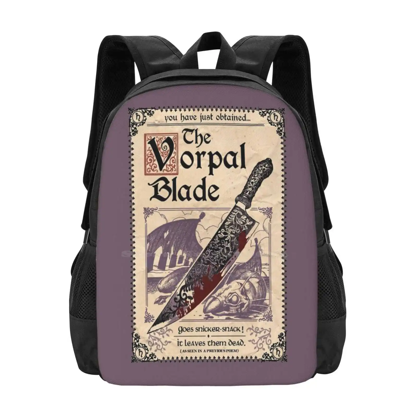 The Vorpal Blade ( Alice Madness Returns) Nuovi Arrivi Borse Unisex Borsa Per Studenti Zaino Alice Madness Returns Lama Pugnale