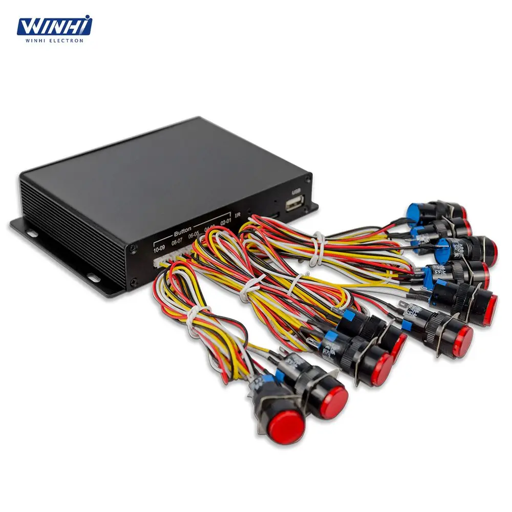 MPC1080P-10 China OEM Full HD Video Seamlessly Loop Play Plastic Push Button Control HD-MI/VGA/CVBS Media Player |