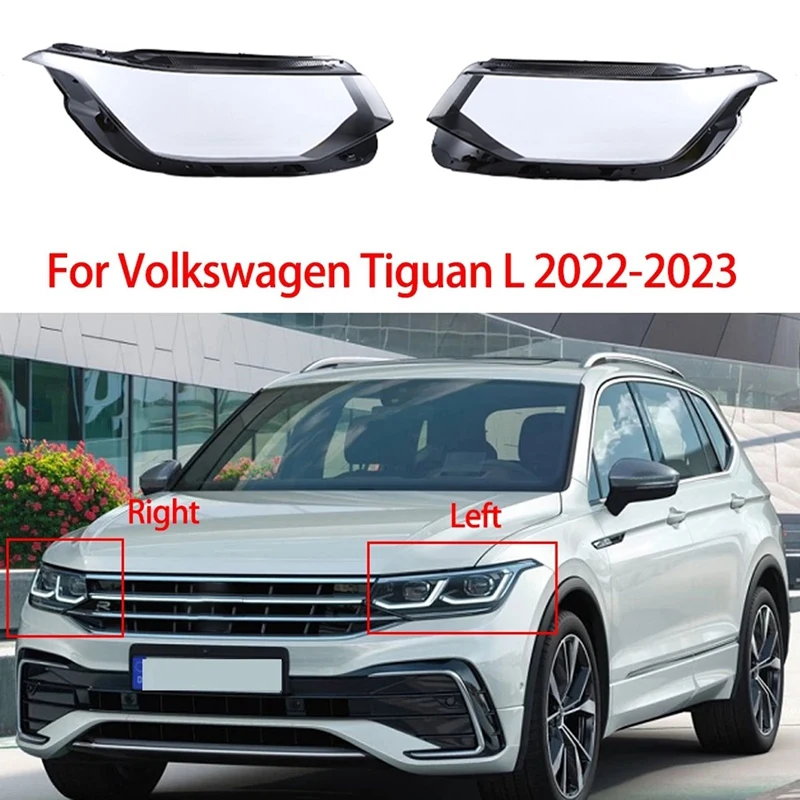 

Чехол для головной лампы VW Tiguan L 2022, прозрачный абажур, корпус фары, замена органического стекла