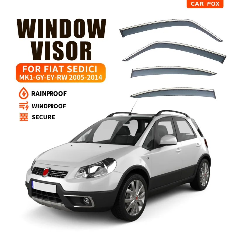 

For FIAT Sedici GY-EY-RW 2005-2014 Window Visor Vent Shades Sun Rain Deflector Guard 4PCS/SET For FIAT Sedici GY-EY-RW 2005-2014