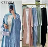 2 Pieces Muslim Women Modest Dress Ramadan Saudi Arabia Kimono Abaya Dubai Luxury 2024 Islam Long Clothing Fashion Turkey Gown