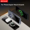 10000mAh Metal Magnetic Wireless Power Bank Portable Phone Fast Charger External Spare Battery for Magsafe iPhone Apple Watch 2