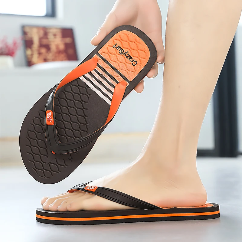 Summer Mens Slippers Breathable Slip on Flip Flops Outdoor Non-slip Beach Shoes Casual Sandals Clogs Indoor Home Bathroom Slides