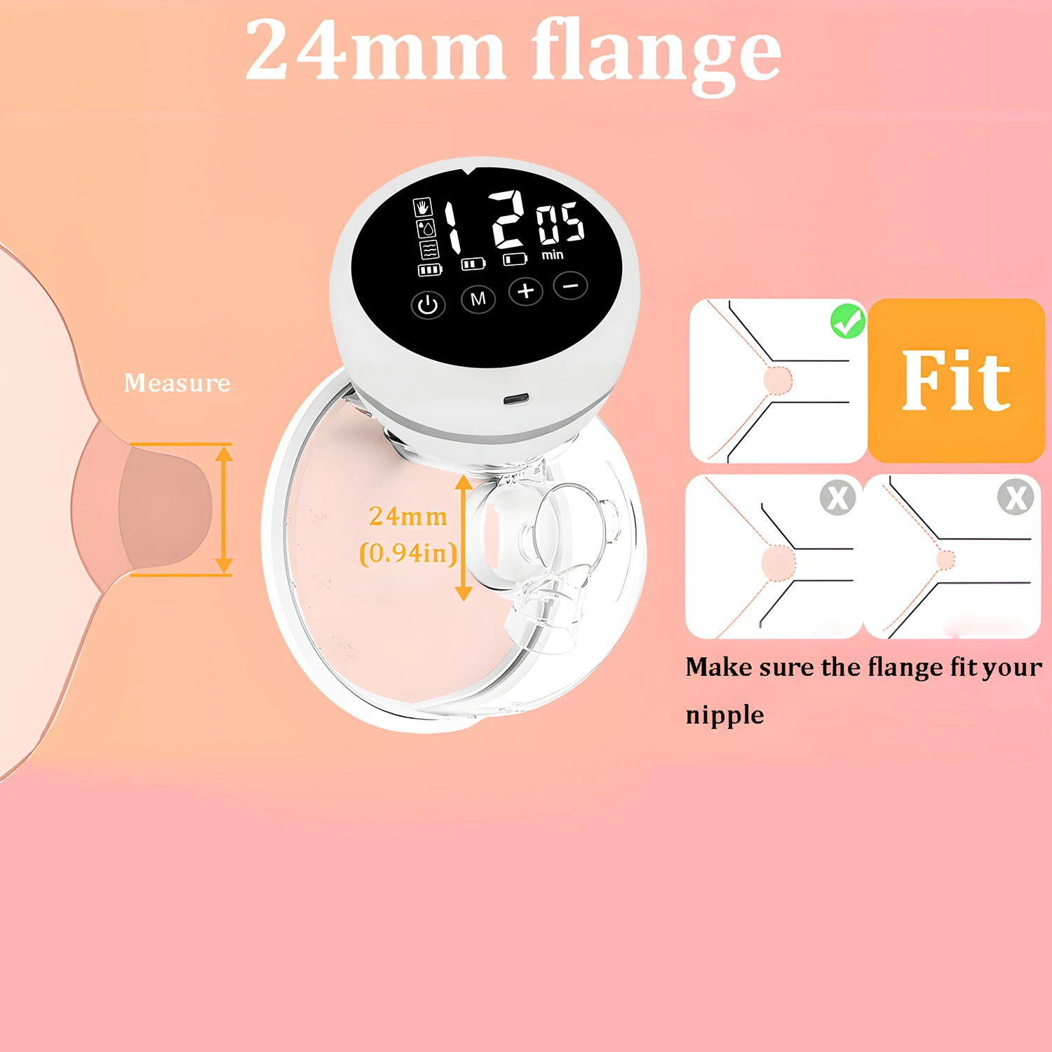 1Pcs Smart Electric Pumps Portable Hands Free Wearable Pump Breast Milk Extractor Collector_voghion.com