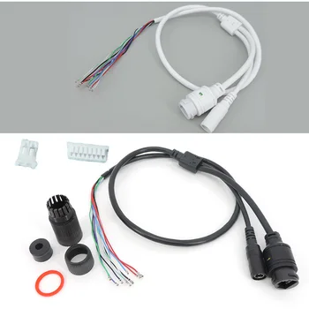 CCTV IP 카메라 보드 모듈용 9 코어 POE LAN 케이블, RJ45 DC 전원 12V 표준 유형, 4/5/7/8 와이어 상태 LED 방수