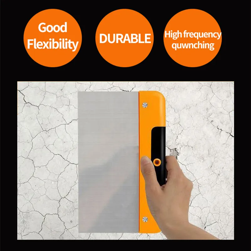 Description Picture 6 of item4/6/8/10Inch Stainless Steel Putty Knife Paint Tool Putty Scraper Plaster Shovel Filling Spatula Wallpaper Scraper Wall Decor