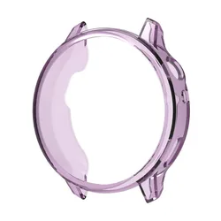 Premium Soft TPU Protective Case Cover - Enhanced Bumper Shell - Garmin Venu 3 (Transparent purple)