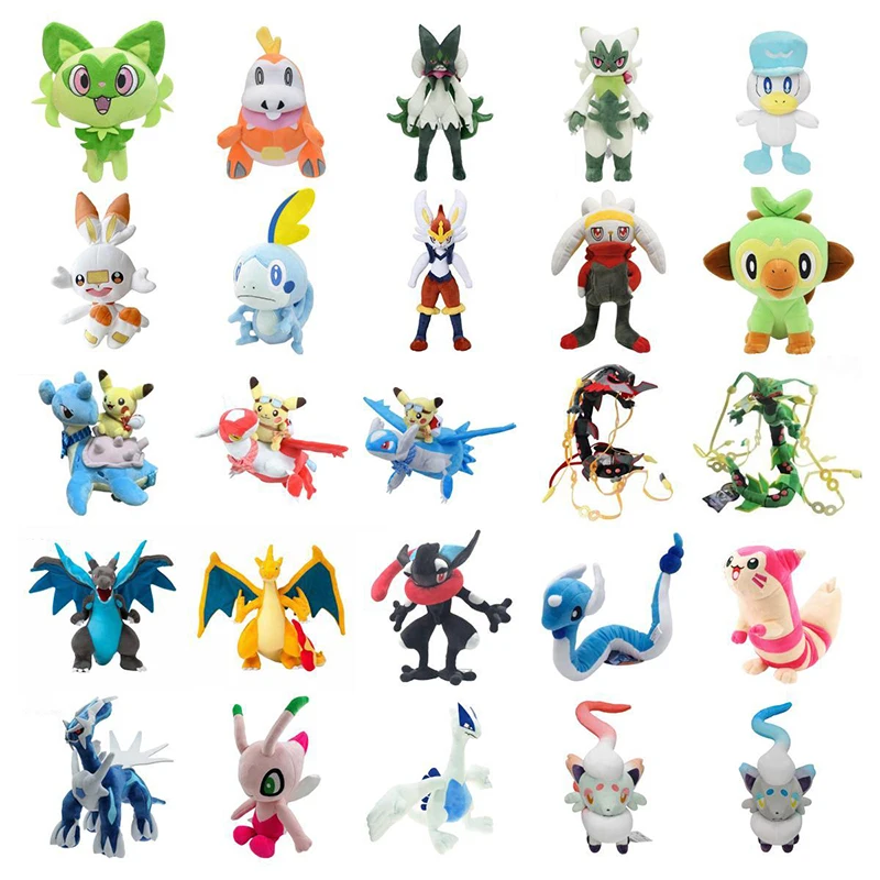 Pokemon Sprrigato Evolution Floragato Peluche Scorbunny Cenerentola Lugia Rayquaza Bambola Di Pezza Anime Greninja Charizard Plushies