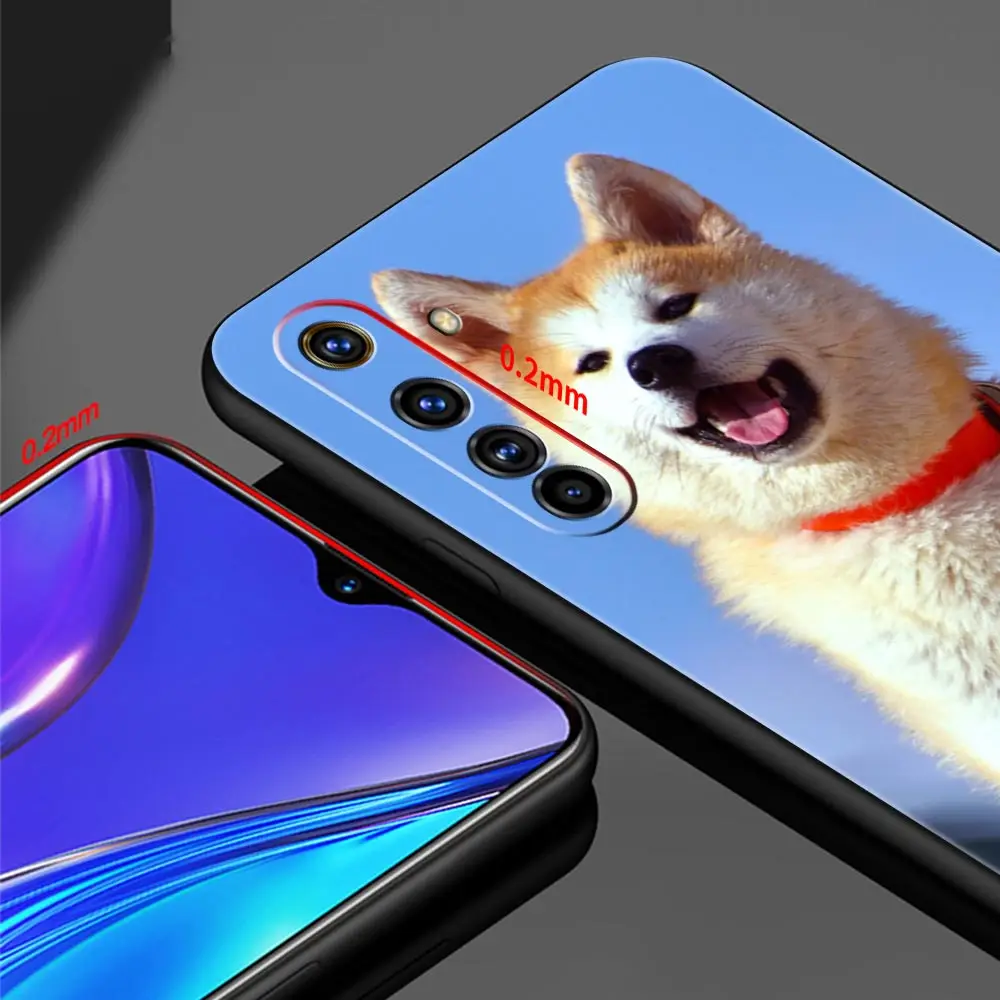 Shiba Inu Dog Design Soft Black Phone Case