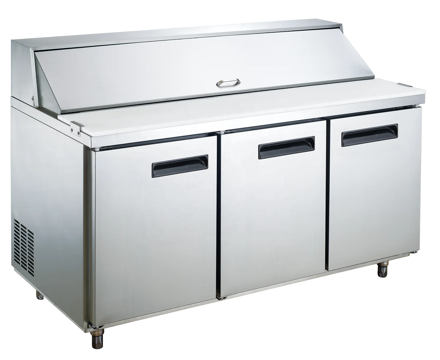 1.8m Commercial Restaurant Kitchen 2 Door Fridge Food Sandwich Pizza Prep Tables Refrigerator Stainless Steel