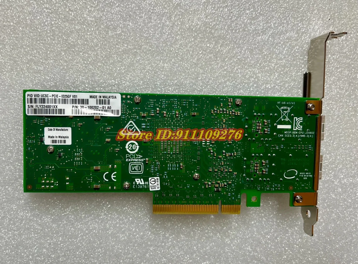 

XXV710DA2 для сетевого адаптера INTEL ETH, UCSC-PCIE-ID25GF, Восстановленный