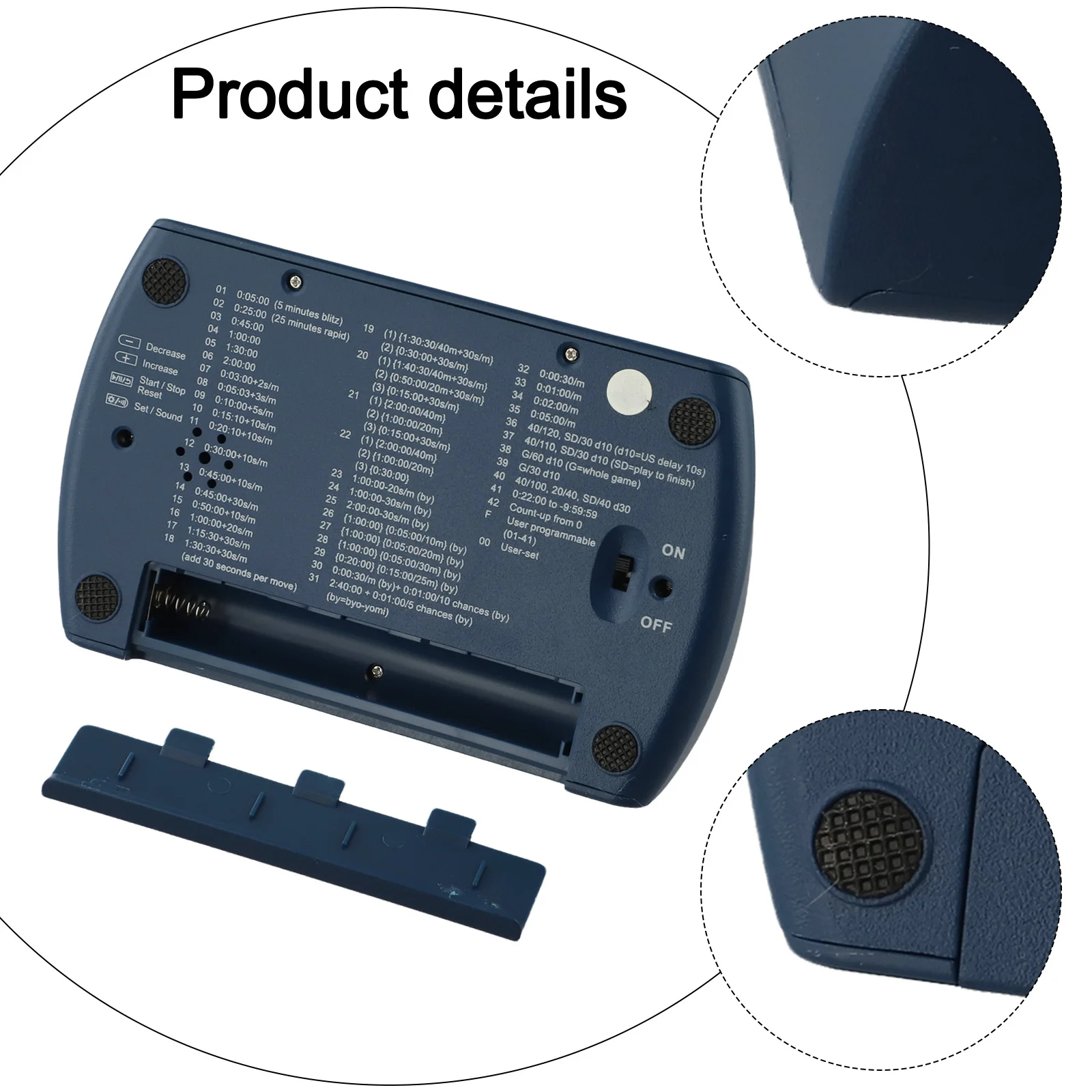 Sophisticated Digital Stopwatch Perfectly Suited for Board Games Like Chinese Chess and For Go With Customizable Features