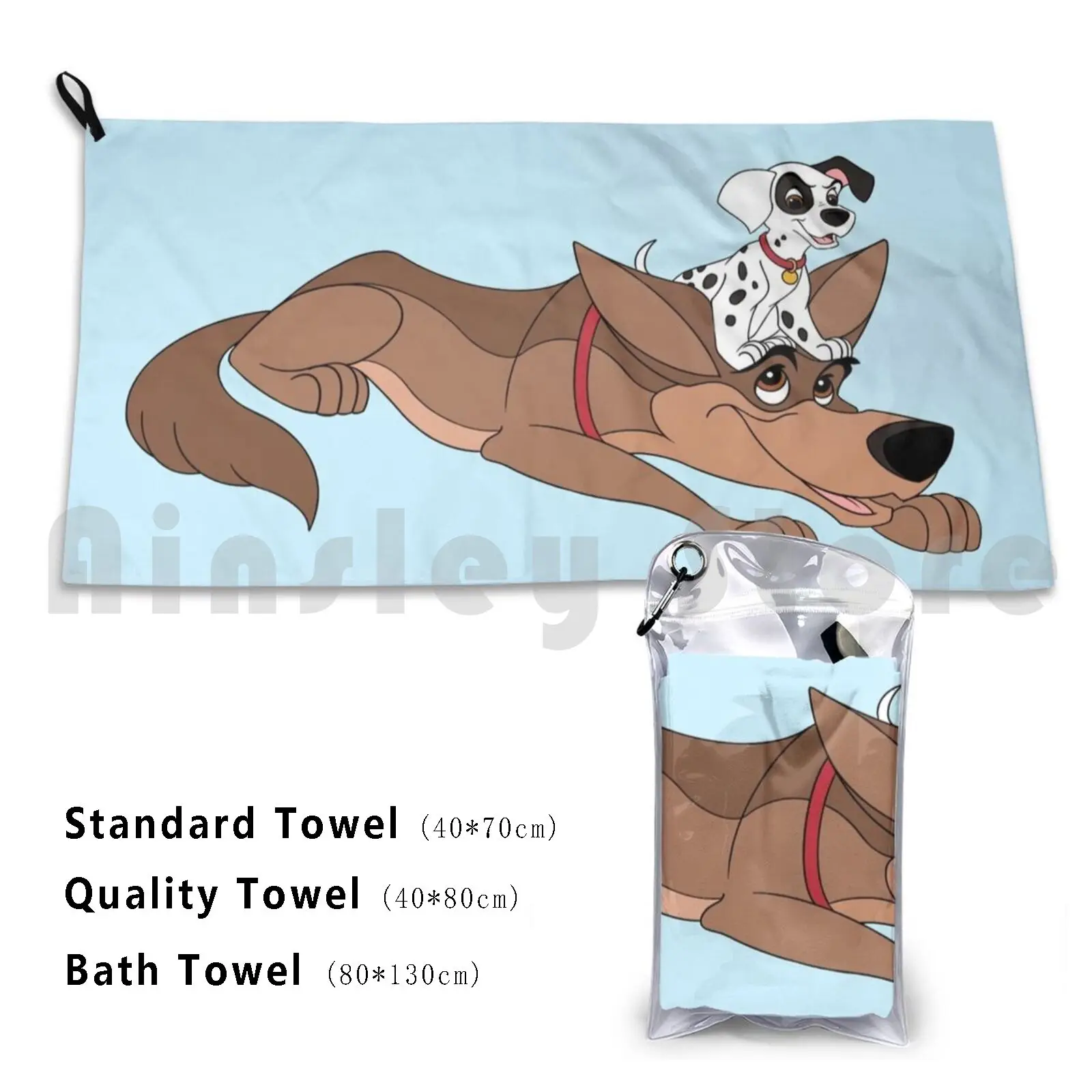 Towel Puppy Pals 1510 Dog Puppy Dalmatian German Shepherd Puppies Dogs