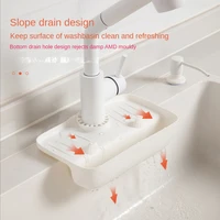 Faucet splash proof drainage rack sink water collection mat anti-slip countertop mat kitchen rag sponge wipe drain storage rack 2