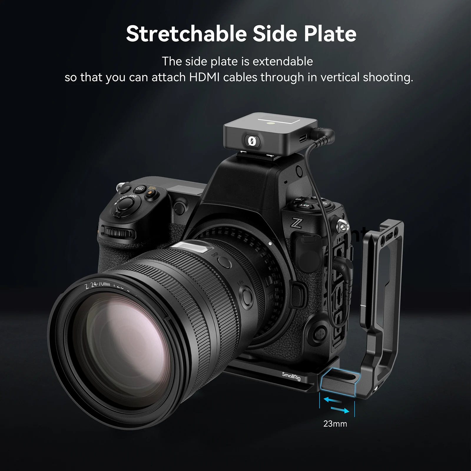 SmallRig Z 8 L ブラケット Nikon Z 8 用、ねじれ防止設計