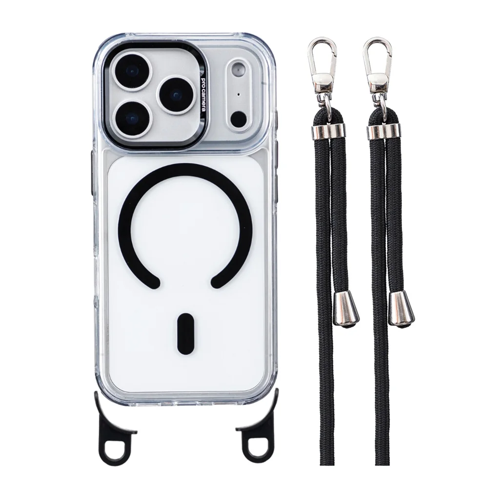 Crossbody Lanyard Phone Case with Clear Corners and Anti-Shock Protection
