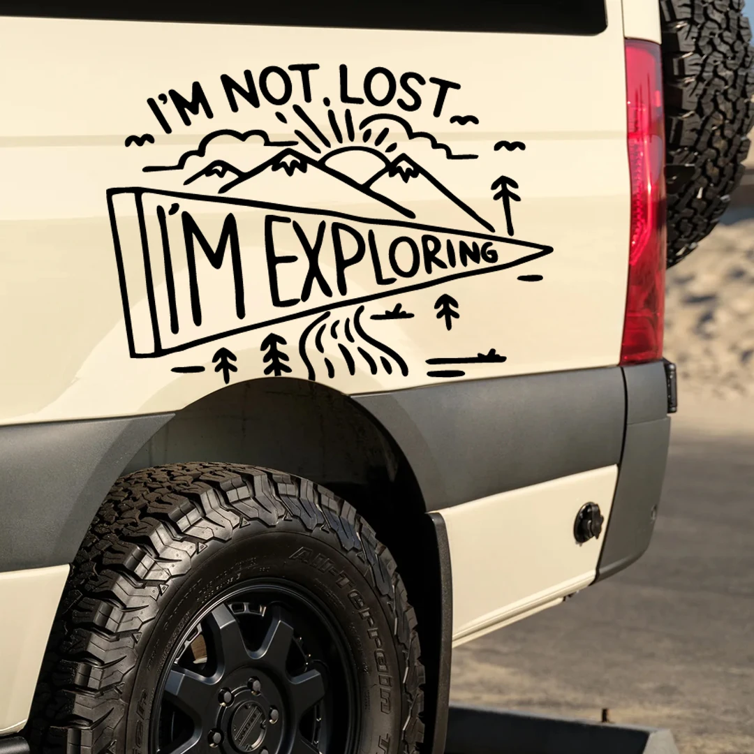 I'm not lost I'm exploring outdoor camping adventure creative RV off-road car stickers glass decoration painting