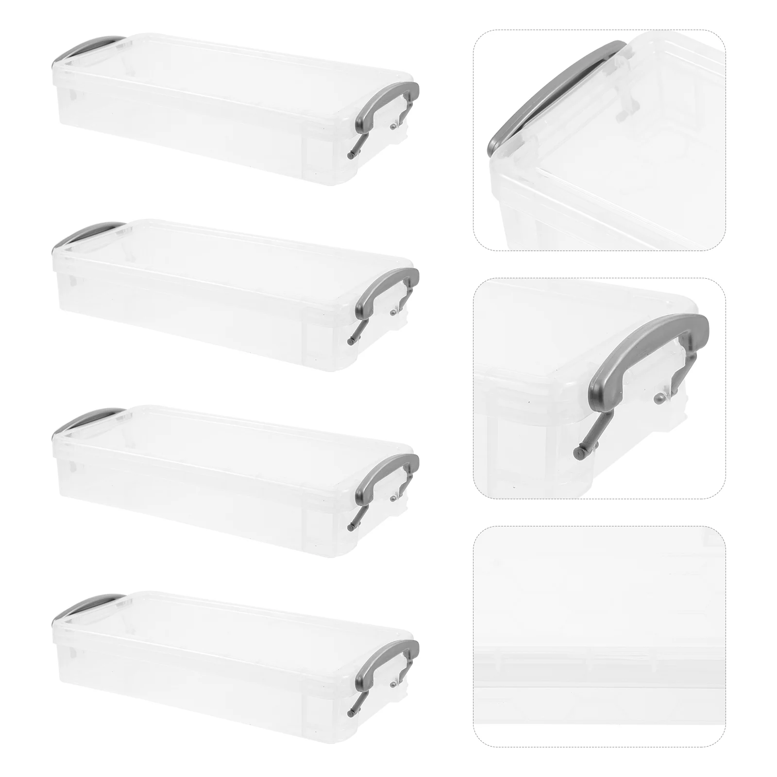 

4 Pcs Sketch Pencil Cases Teacher Supplies for Classroom Pencils Brush Case Cases Sketch Stationery Boxes Portable Child