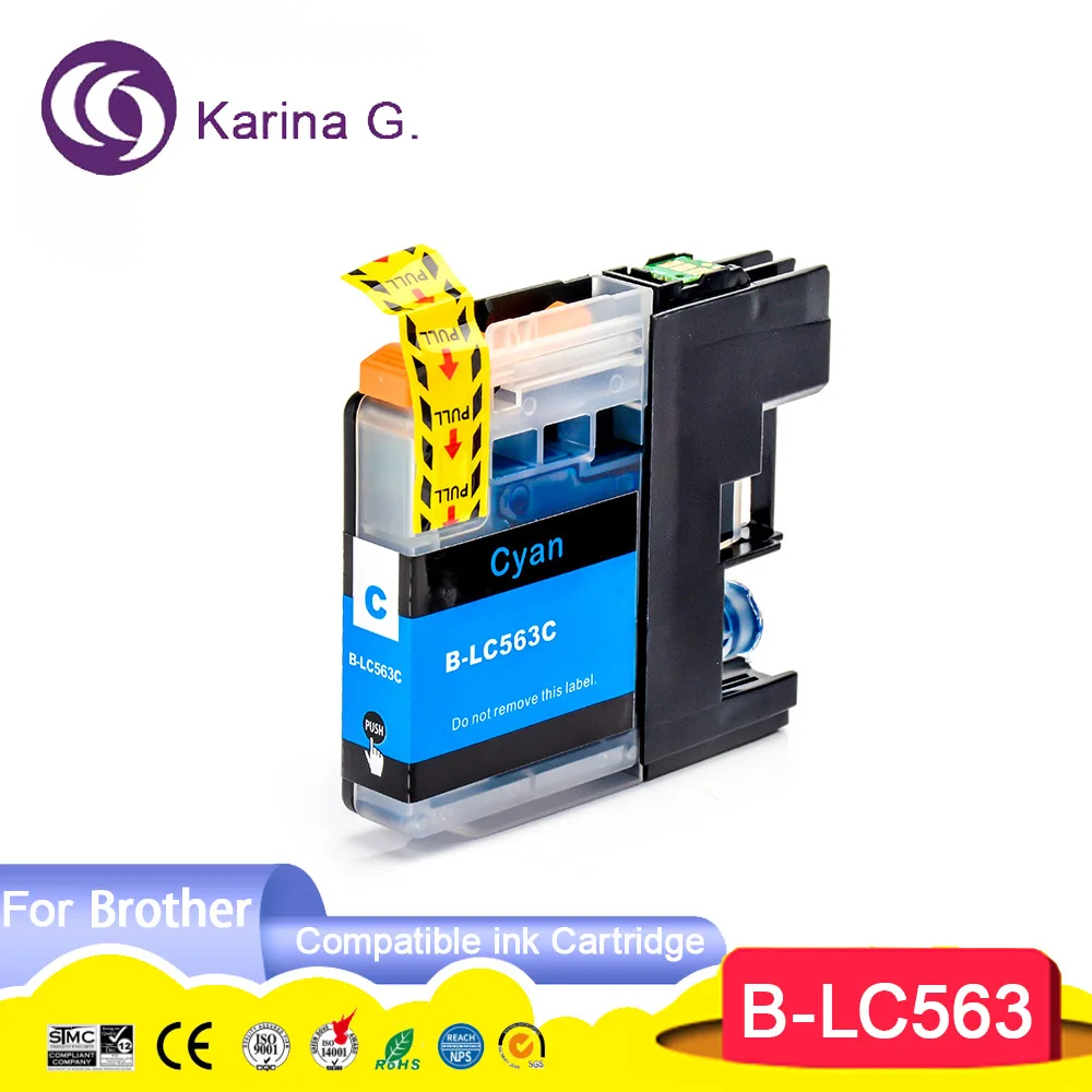 Compatible Ink Cartridge for LC563 LC563BK LC563C LC563M LC563Y Suit for MFC-J2