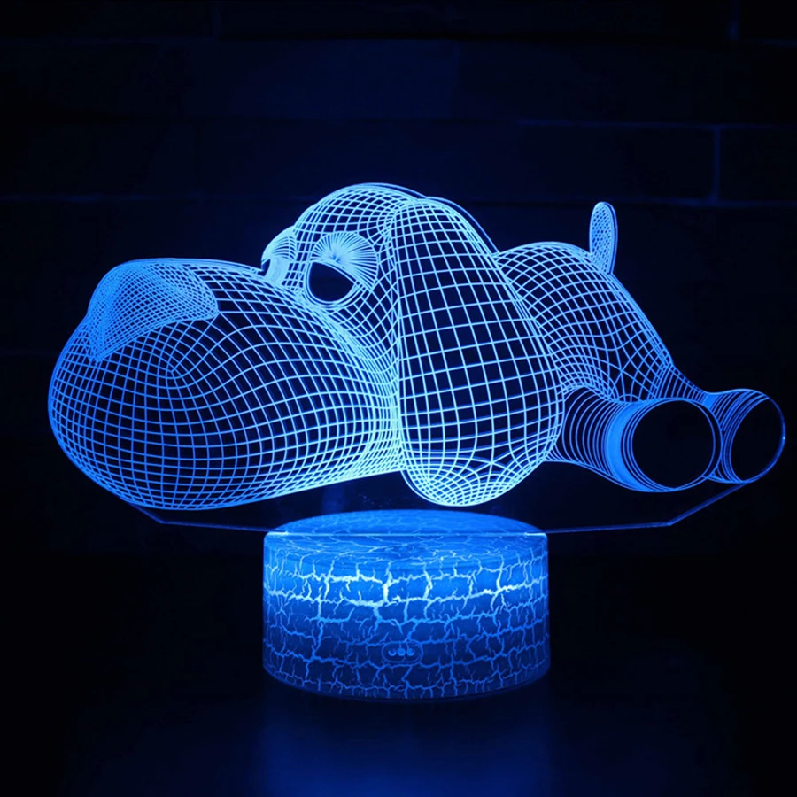 

Acrylic Table Lamp 3D Illusion Pet Dog Pug USB LED Lights Home Room Decor Touch Remote Control Night Light Holiday Birthday Gift