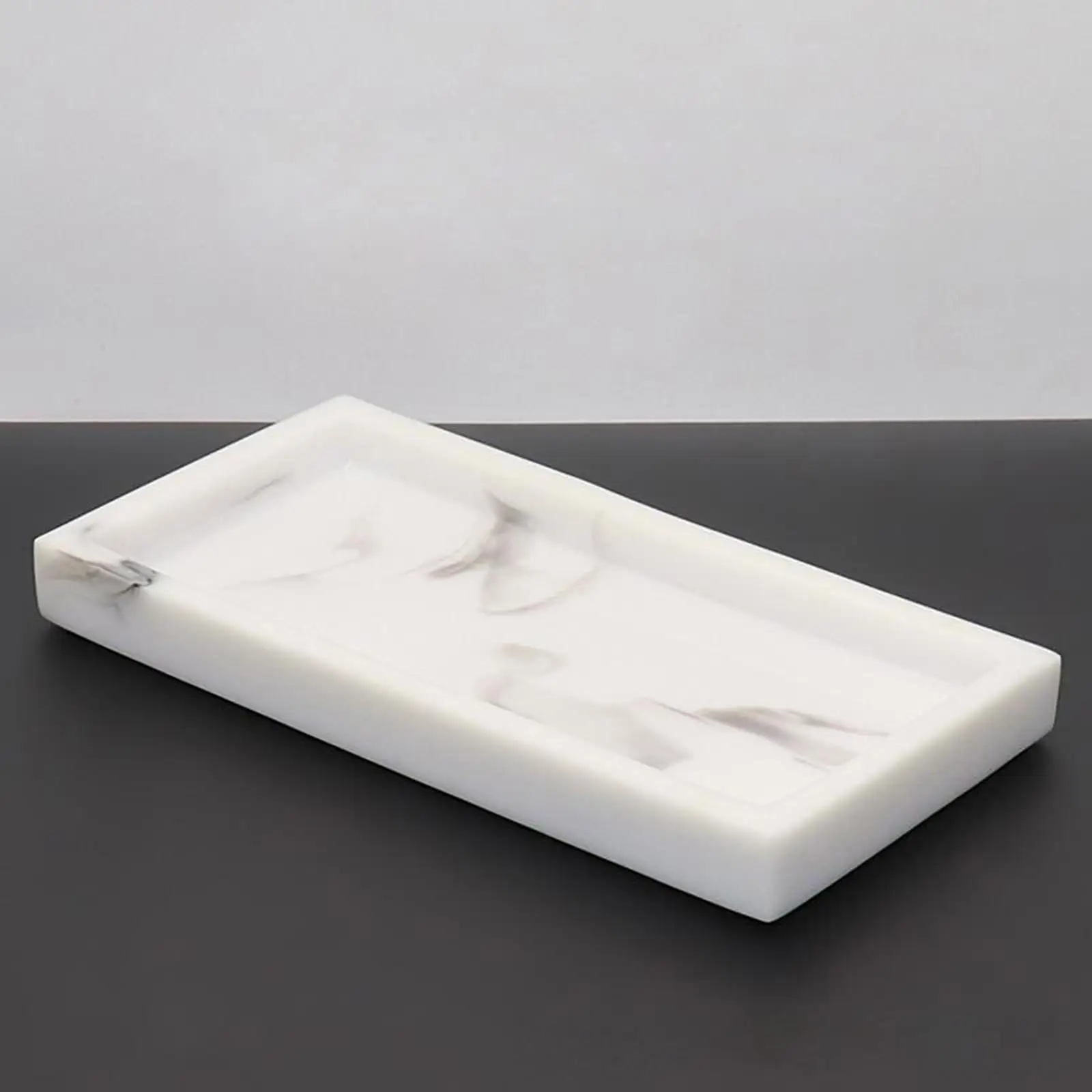 Nordic Imitation Marble Resin Tray for Bathroom Toilet Vanity